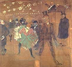 Henri de Toulouse-Lautrec, "La Danse au Moulin-Rouge. Baraque de la Goulue (Danza al Moulin-Rouge. Baracca della Goulue)", 1895, Musée d'Orsay, Parigi (Paris)