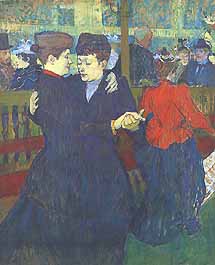 Henri de Toulouse-Lautrec, "Au Moulin-Rouge: les deux valseuses (Al Moulin-Rouge: donne che ballano assieme)", 1892, Národní Galerie, Praga (Praha)