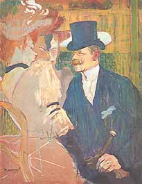 Henri de Toulouse-Lautrec, "The Englishman at the Moulin Rouge (L'inglese al Moulin Rouge)", ca 1893, Metropolitan Museum of Art, New York