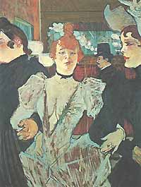 Henri de Toulouse-Lautrec, "La Goulue at the Moulin Rouge (La Goulue al Moulin Rouge)", 1891-92, Museum of Modern Art, New York