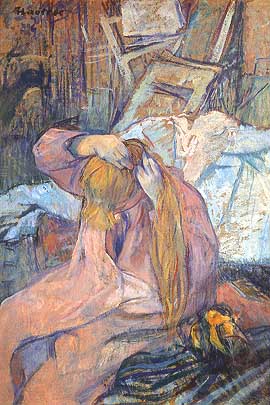 Henri de Toulouse-Lautrec, "Femme qui se peigne (Donna che si pettina)", 1891, Musée d'Orsay, Parigi (Paris)