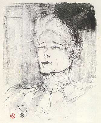 Henri de Toulouse-Lautrec, "Jeanne Granier", 1898, litografia