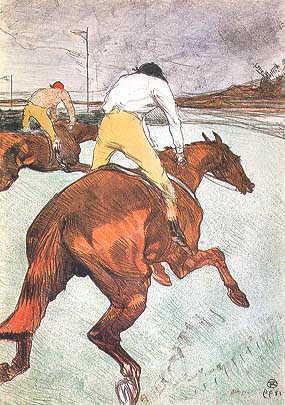 Henri de Toulouse-Lautrec, "Le jockey (Il fantino)", 1899, litografia