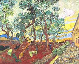 Vincent van Gogh, "Angolo di giardino dell'asilo", 1889, Museum Folkwang, Essen