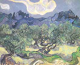 Vincent van Gogh, "Olive Trees with the Alpilles in the Background (Ulivi con le Alpilles sullo sfondo)", 1889, Museum of Modern Art (MoMA), New York