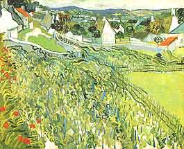 Vincent van Gogh, "Vineyards with a View of Auvers (Vigne con veduta di Auvers)", 1890, The Saint Louis Art Museum, Saint Louis (MO)