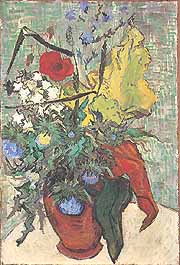 Vincent van Gogh, "Wild Flowers and Thistles in a Vase (Vaso con fiori selvatici e cardi)", 1890, Collezione privata