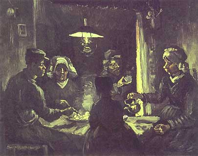 Vincent van Gogh, "Aardappeleters (Mangiatori di patate)", 1885, Rijksmuseum Kröller-Müller, Otterlo