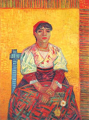 Vincent van Gogh, "Ritratto di donna con garofani rossi (L'italienne)", 1887, Musée d'Orsay, Parigi (Paris)