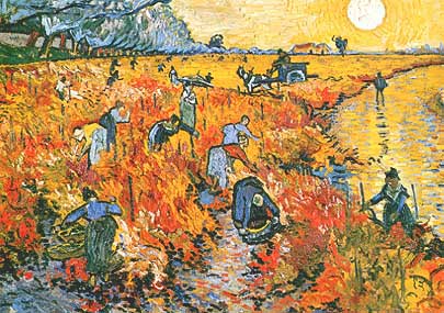 Vincent van Gogh, "Les vignes rouges d'Arles (Le vigne rosse di Arles)", 1888, Museo Pushkin (The Pushkin Museum of Fine Arts), Mosca (Moscow)