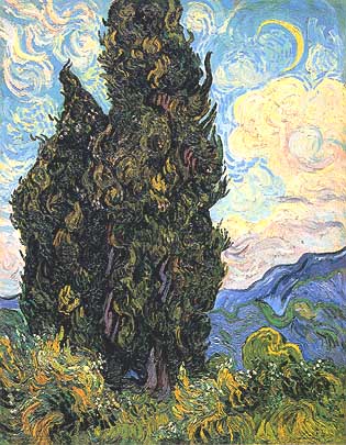 Vincent van Gogh, "Cypresses (Cipressi)", 1889, Metropolitan Museum of Art, New York (NY)