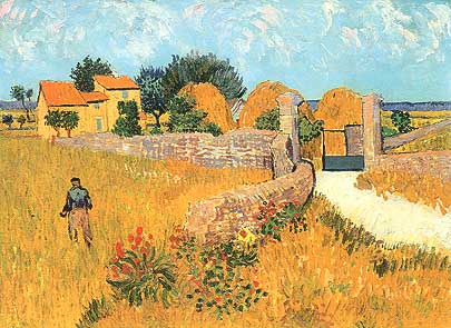 Vincent van Gogh, "Farmhouse in Provence, Arles (Fattoria in Provenza, Arles)", 1888, National Gallery of Art, Washington (DC)