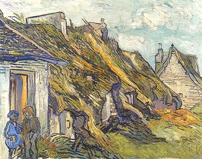 Vincent van Gogh, "Les toits de chaume à Auvers (Tetti di paglia a Auvers)", 1890, Kunsthaus Zürich, Zurigo (Zürich)