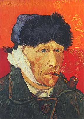 Vincent van Gogh, "Autoritratto con orecchio bendato e pipa", 1889, Collezione privata