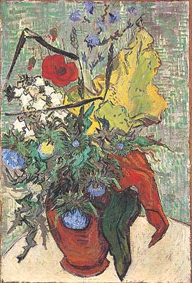 Vincent van Gogh, "Wild Flowers and Thistles in a Vase (Vaso con fiori selvatici e cardi), 1890, Collezione privata