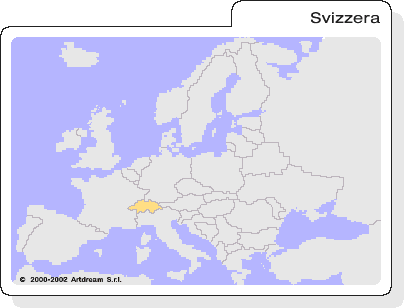 Carta geografica dell'Europa con la Svizzera