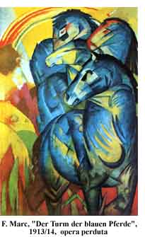 Franz Marc, "Der Turm der blauen Pferde", 1913-14, dipinto scomparso