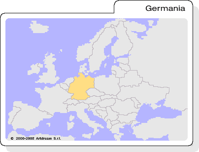 Carta geografica dell'Europa con la Germania