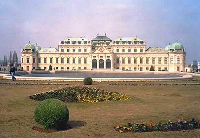 Oberes Belvedere, sede principale della Österreichische Galerie Belvedere di Vienna (Wien), dal lato Nord