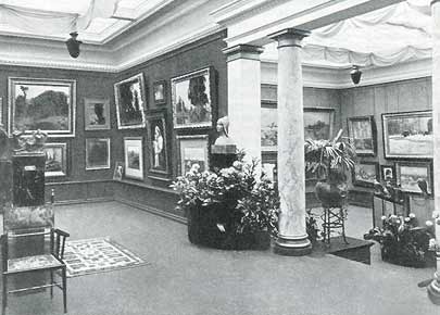 L'interno del Kunstverein di Amburgo intorno al 1900