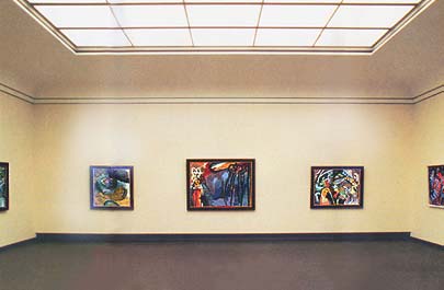 Sala della Städtische Galerie im Lenbachhaus di Monaco, con opere di Wassily Kandinsky dei primi anni '10