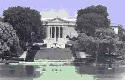 Il lato Nord del Cleveland Museum of Art di Cleveland (OH), verso la Wade Park Lagoon